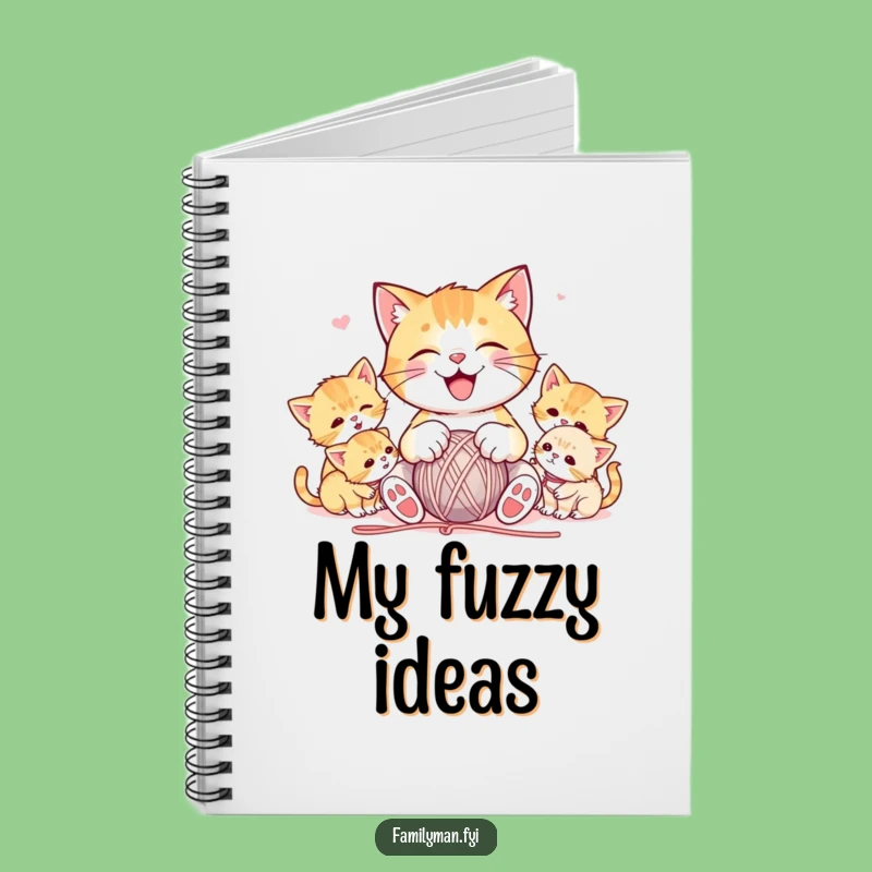 Funny Cat Yarn Journal: Lined Notebook for Cat Adventures, Featuring a Playful Cat, Perfect Gift