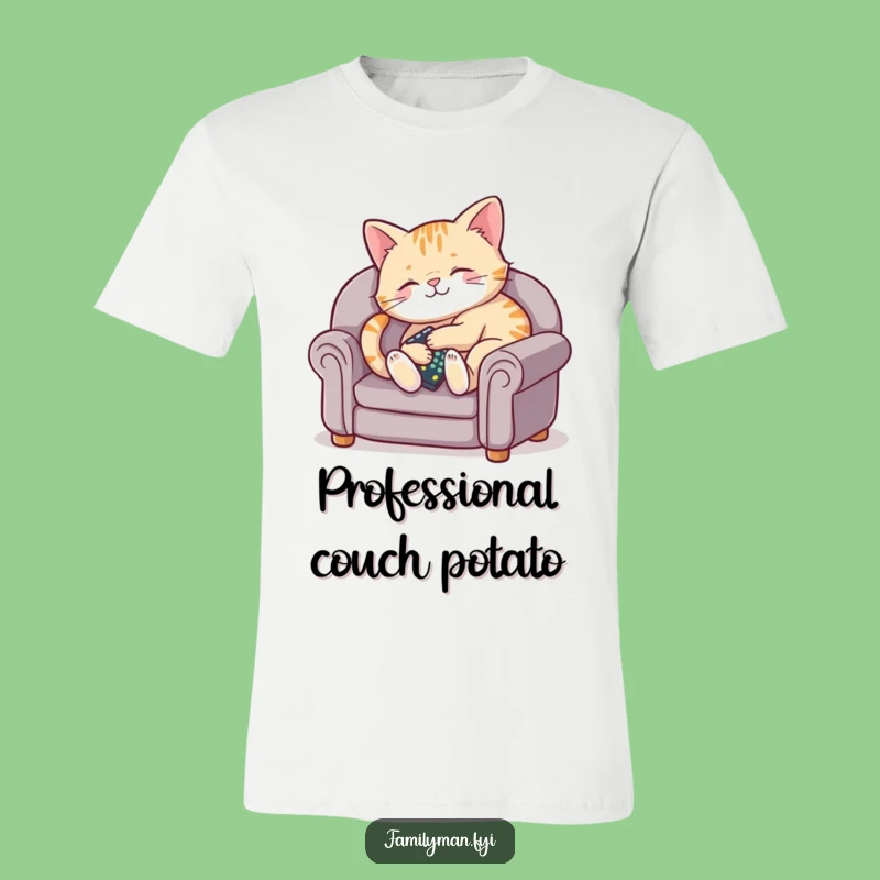 Funny Content Cat Couch T-Shirt: Hilarious Gift for Ultimate Relaxation Lovers