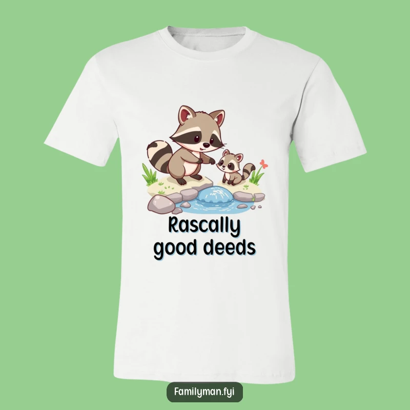 Funny Raccoon Helping T-Shirt: Cute Animal Design for a Humorous Gift