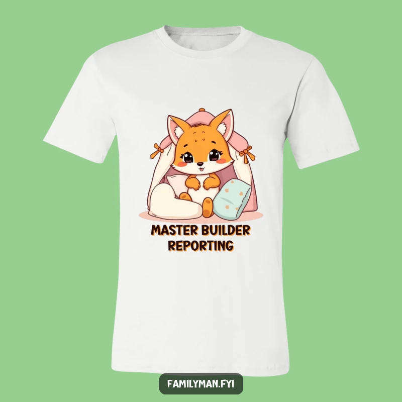 Funny Fox Cub T-Shirt: Adorable Pillow Fort Builder, Hilarious Comfort Gift Idea