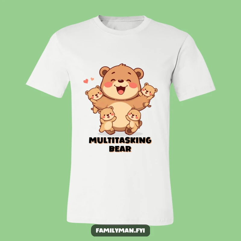Funny Father Bear T-Shirt: Juggling Dad Tee, Perfect Family Humor Gift