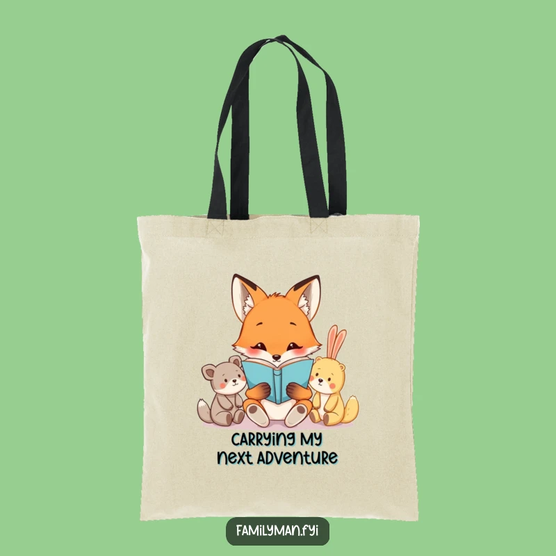Funny Fox Book Tote Bag: Carry Your Stories with this Whimsical Reader Accessory, Ideal Gift