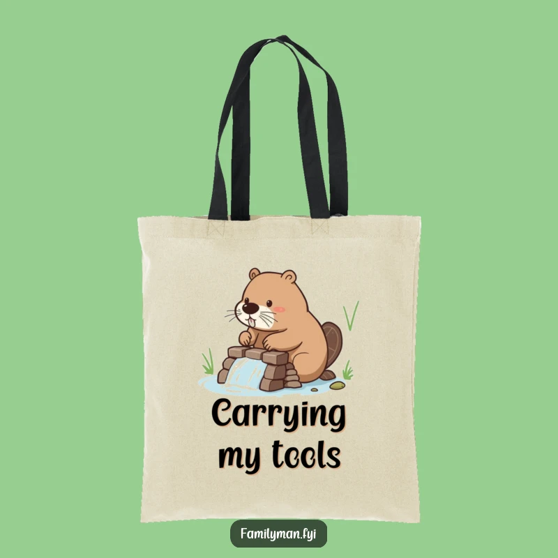 Funny Beaver Dam Tote Bag - Hilarious & Practical Gift for Builders