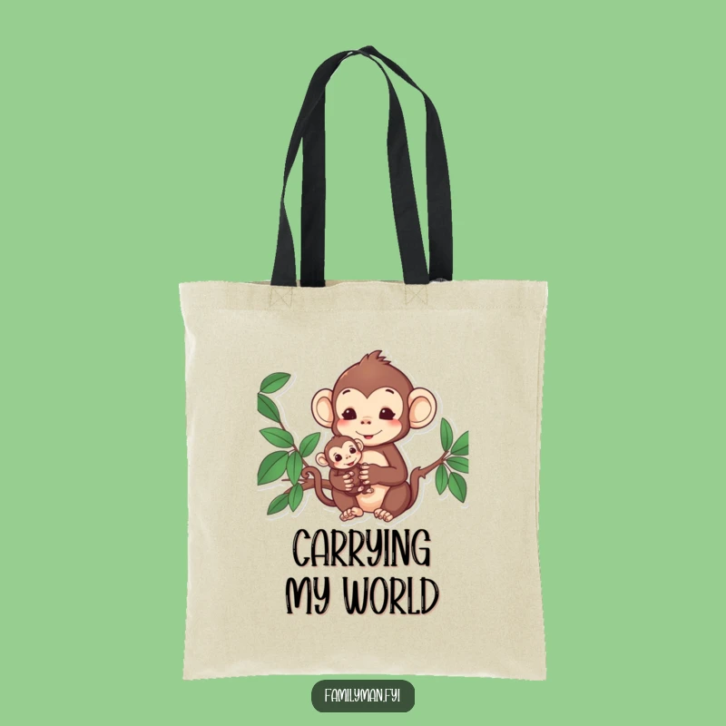 Funny Monkey Family Tote Bag: Carry Your Love and Essentials