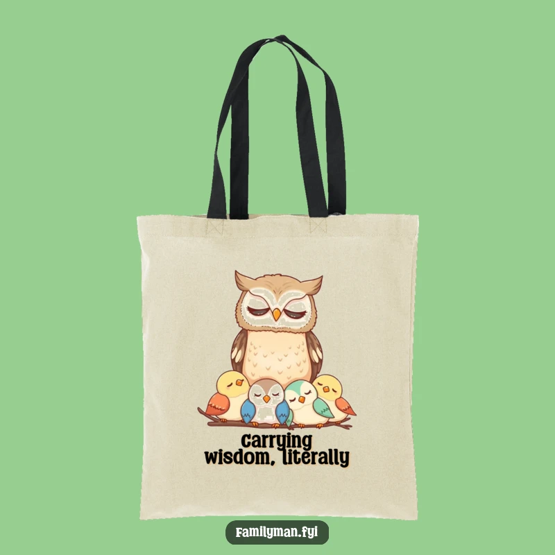 Funny Thoughtful Owl Tote Bag - Eco-Friendly & Hilarious Carry-All Gift