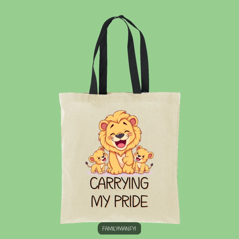 Funny Dad Lion Tote Bag: Hilarious Family Playtime Carryall