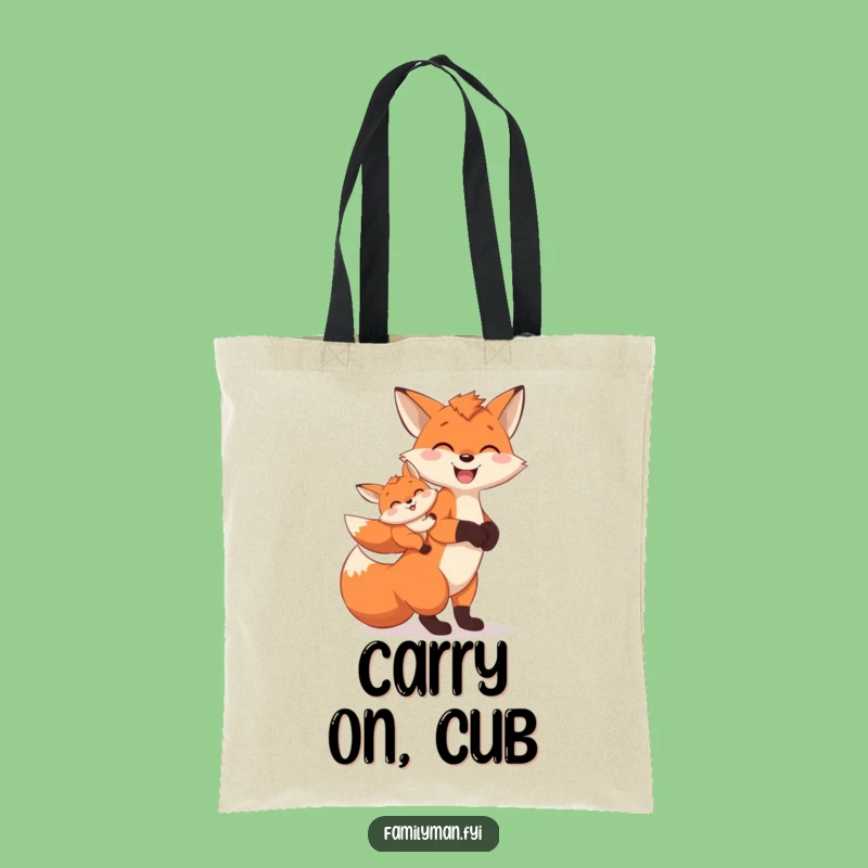 Funny Fox Dad Tote Bag: Companion Carry-all, Great Family Gift
