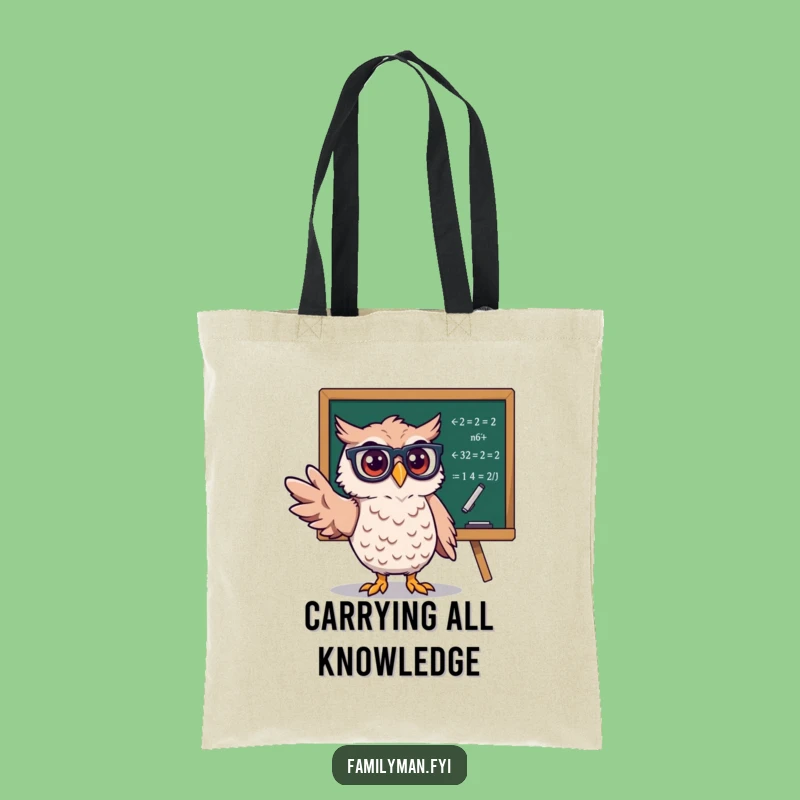 Funny Owl Scholar Tote Bag: Carry Your Smarts with this Humorous Design