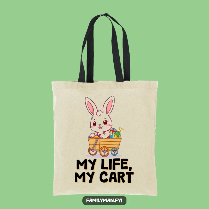 Funny Rabbit Tote Bag: Determined Toy Carrier, Practical and Funny Gift