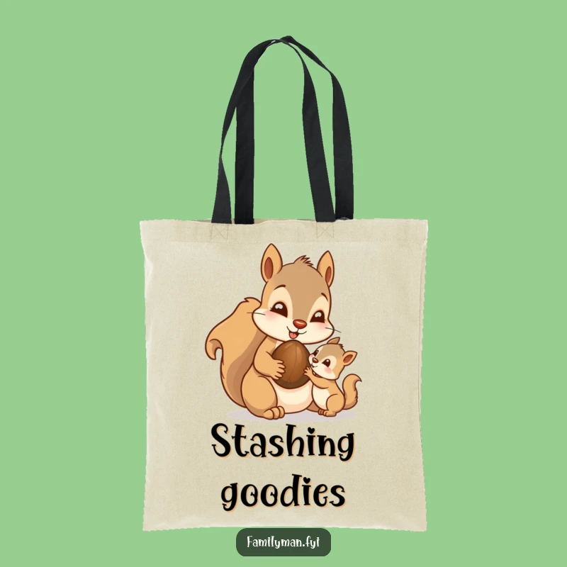 Funny Dad Squirrel Tote Bag - Carry Sweetness and Sharing Daily Gift